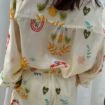 Women's Floral Print 2 Piece Set Off Shoulder Crop Top and Pants