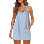 Women's Pocketed Tennis Dress for Summer Workouts and Athletic Wear