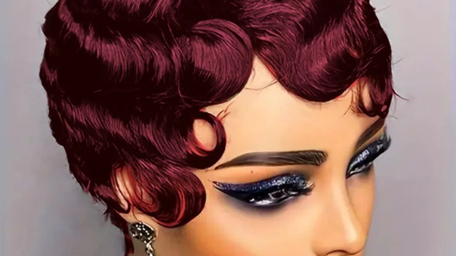 Short Finger Wave Wig Human Hair Pixie Cut for Women Short Finger Wave Wig Human Hair Pixie Cut for Women