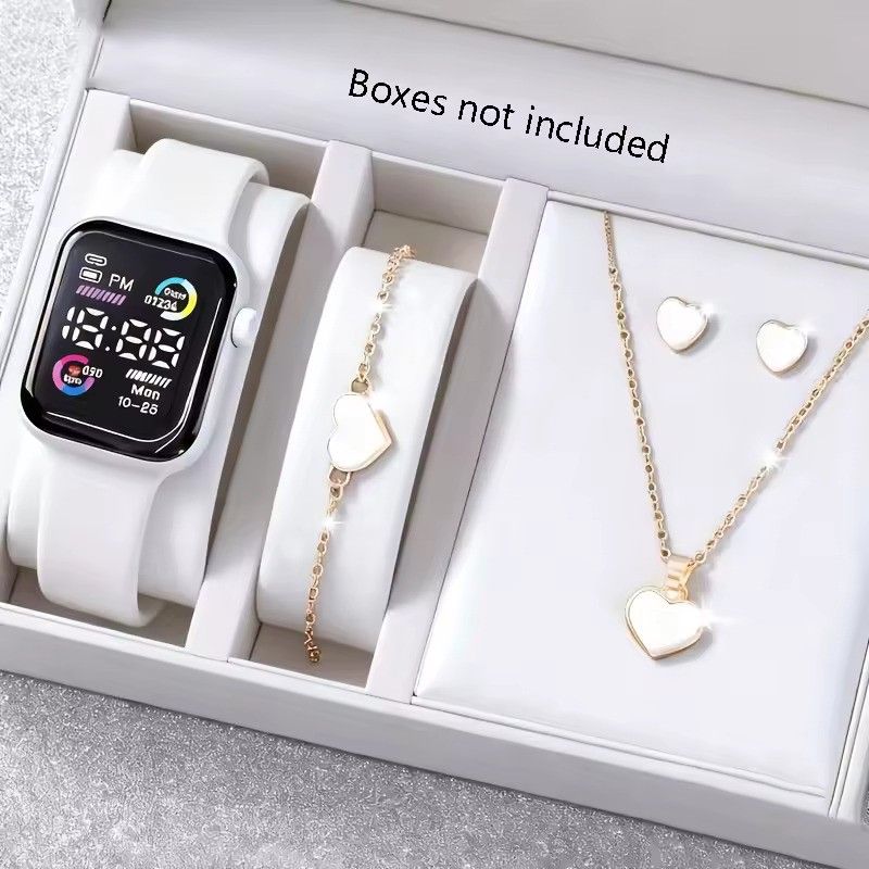 6-Piece Rhinestone Watch and Jewelry Set for Women_1