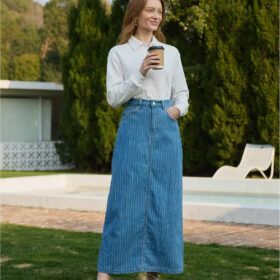 denim skirts for women elegant cotton denim jean skirt casual midi style