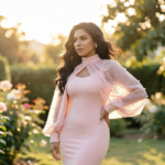 elegant mermaid gown with beaded sheer capelet bodycon slip dress