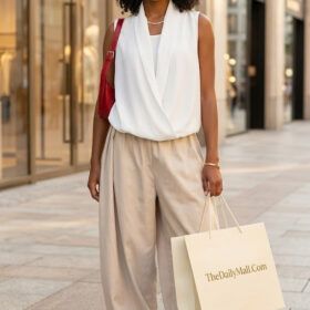 cotton wide leg pants loose lantern style casual trousers for women