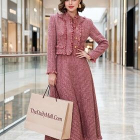 tank top dress women’s round neck long sleeve tassel two piece set